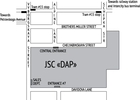 "Route to JSC &laquo;DAZ&raquo;